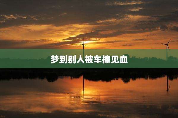 梦到别人被车撞见血
