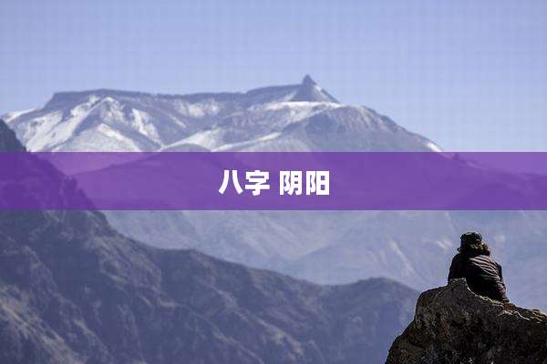 八字 阴阳
