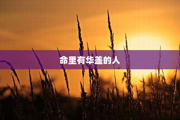 命里有华盖的人