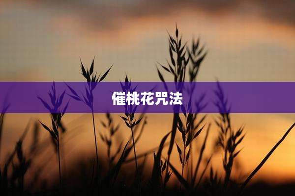 催桃花咒法