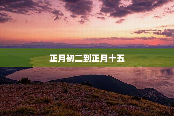 正月初二到正月十五
