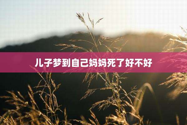 儿子梦到自己妈妈死了好不好