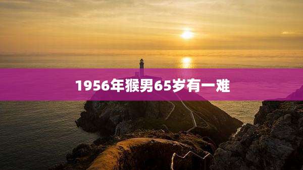 1956年猴男65岁有一难