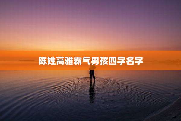 陈姓高雅霸气男孩四字名字