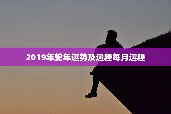 2019年蛇年运势及运程每月运程
