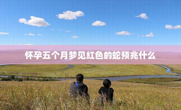 怀孕五个月梦见红色的蛇预兆什么