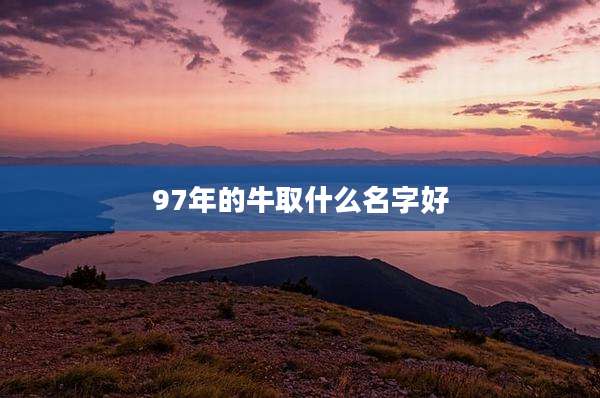 97年的牛取什么名字好