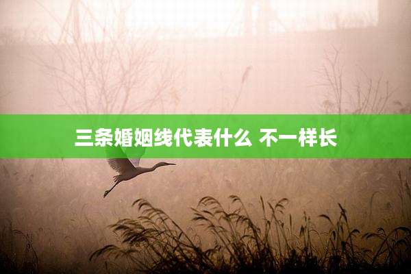 三条婚姻线代表什么 不一样长