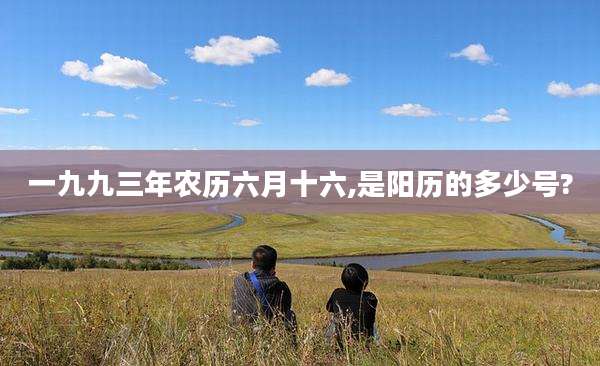 一九九三年农历六月十六,是阳历的多少号?