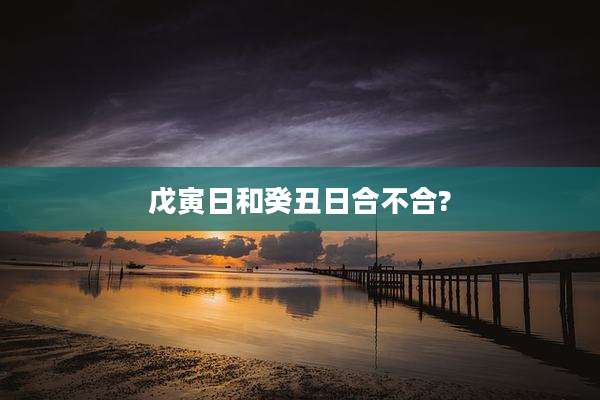 戊寅日和癸丑日合不合?