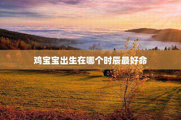 鸡宝宝出生在哪个时辰最好命