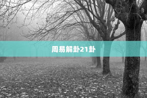 周易解卦21卦