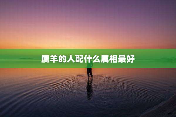 属羊的人配什么属相最好