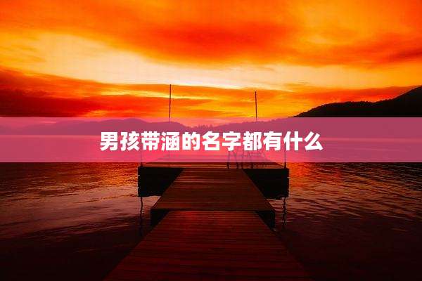 男孩带涵的名字都有什么