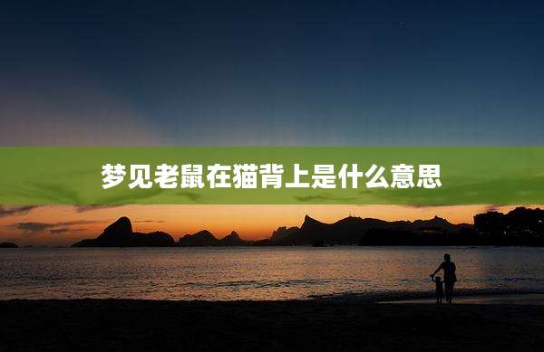 梦见老鼠在猫背上是什么意思