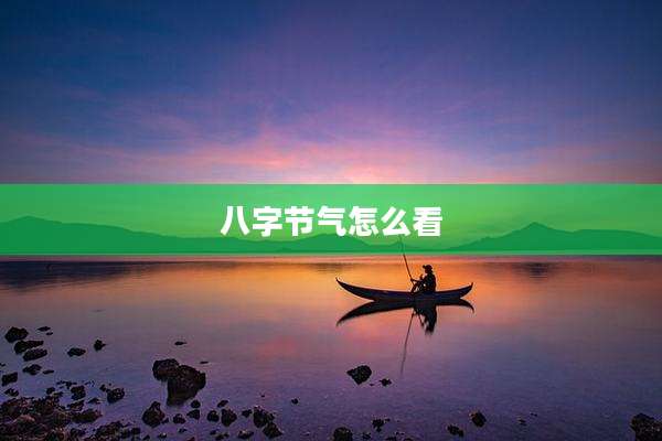 八字节气怎么看