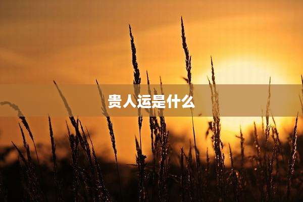 贵人运是什么