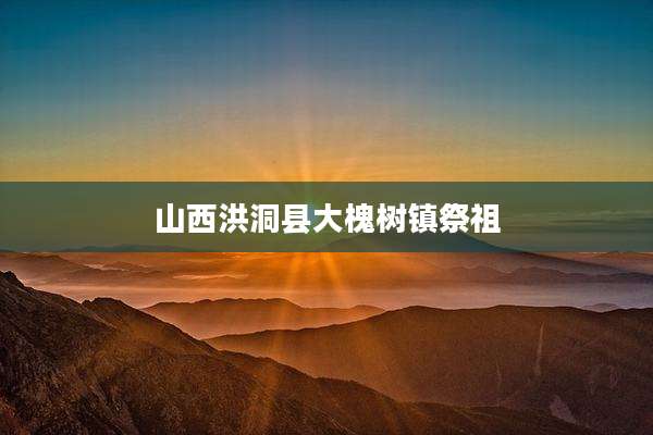 山西洪洞县大槐树镇祭祖