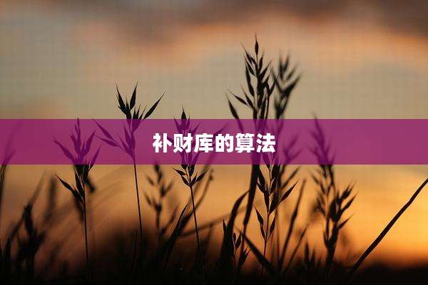 补财库的算法