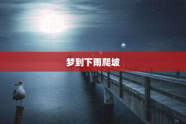 梦到下雨爬坡