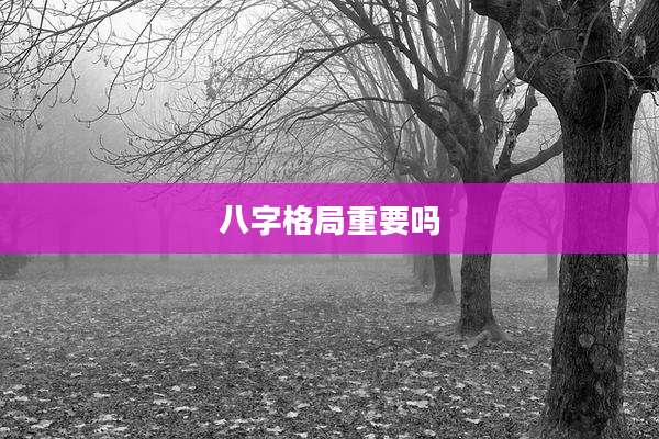 八字格局重要吗