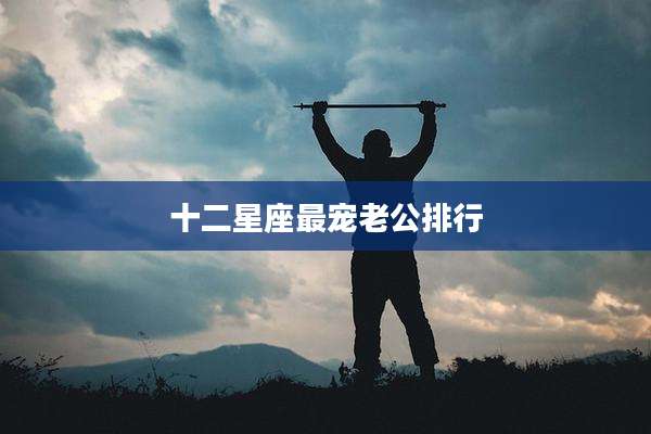十二星座最宠老公排行