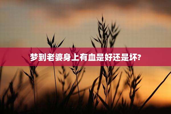 梦到老婆身上有血是好还是坏?
