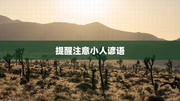 提醒注意小人谚语