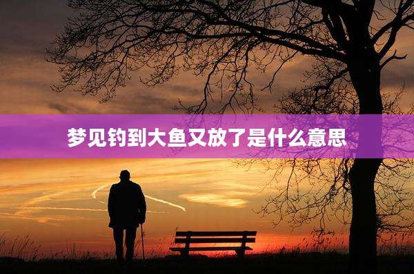梦见钓到大鱼又放了是什么意思