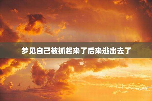 梦见自己被抓起来了后来逃出去了