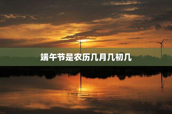 端午节是农历几月几初几