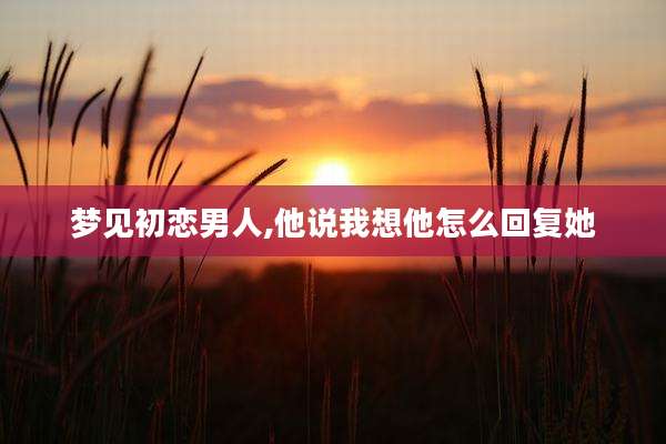梦见初恋男人,他说我想他怎么回复她