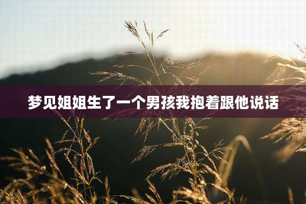 梦见姐姐生了一个男孩我抱着跟他说话