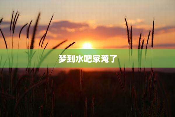 梦到水吧家淹了