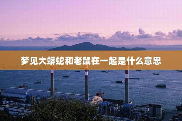 梦见大蟒蛇和老鼠在一起是什么意思