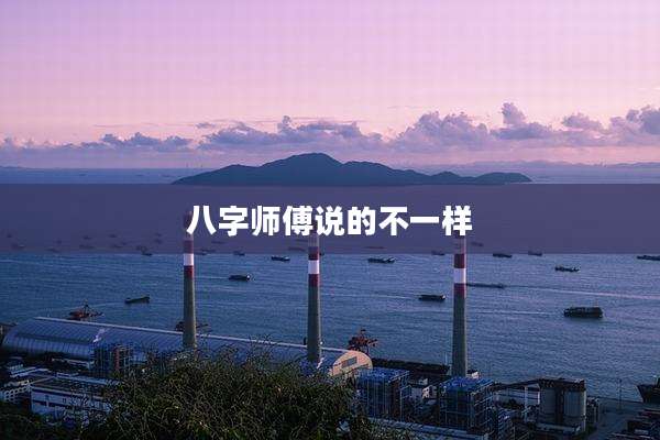 八字师傅说的不一样