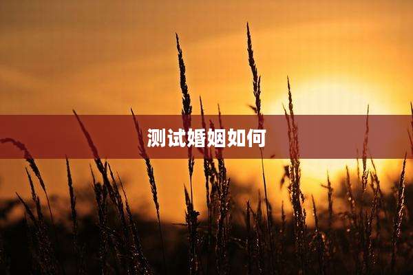 测试婚姻如何