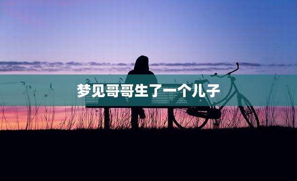 梦见哥哥生了一个儿子