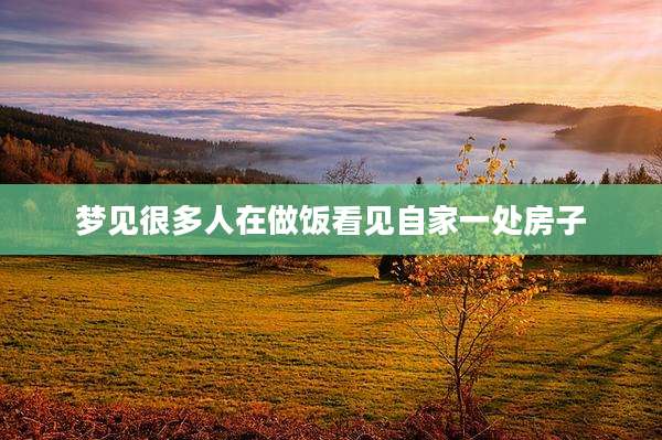 梦见很多人在做饭看见自家一处房子