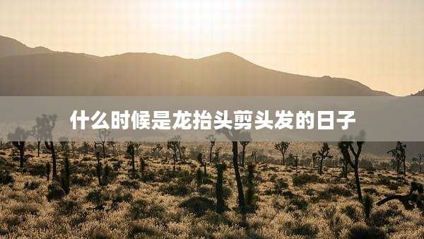 什么时候是龙抬头剪头发的日子