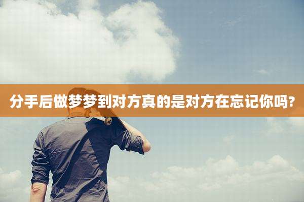 分手后做梦梦到对方真的是对方在忘记你吗?