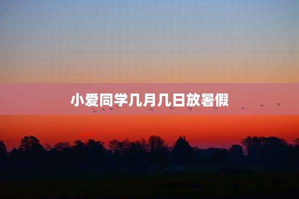 小爱同学几月几日放暑假