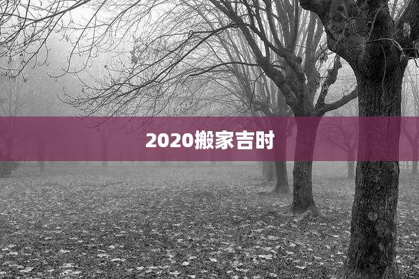 2020搬家吉时