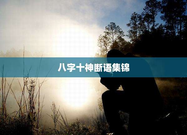 八字十神断语集锦