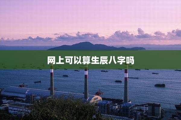 网上可以算生辰八字吗