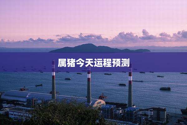 属猪今天运程预测