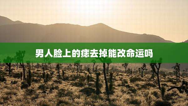 男人脸上的痣去掉能改命运吗