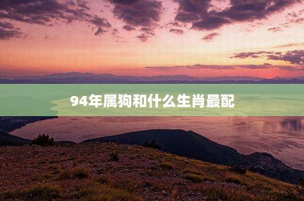 94年属狗和什么生肖最配