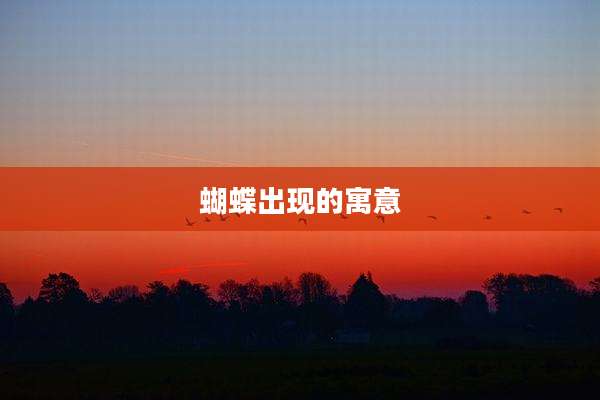 蝴蝶出现的寓意