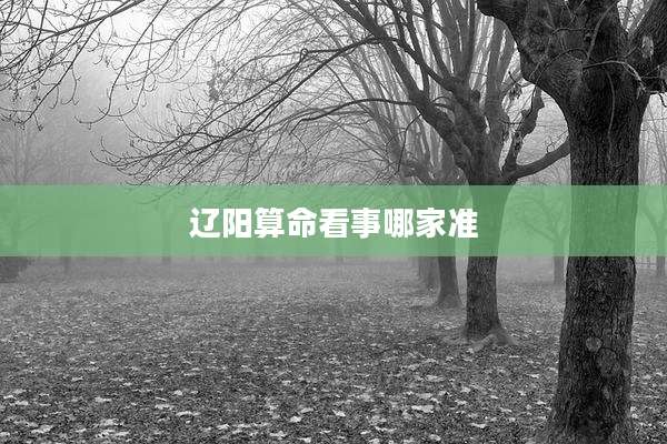 辽阳算命看事哪家准
